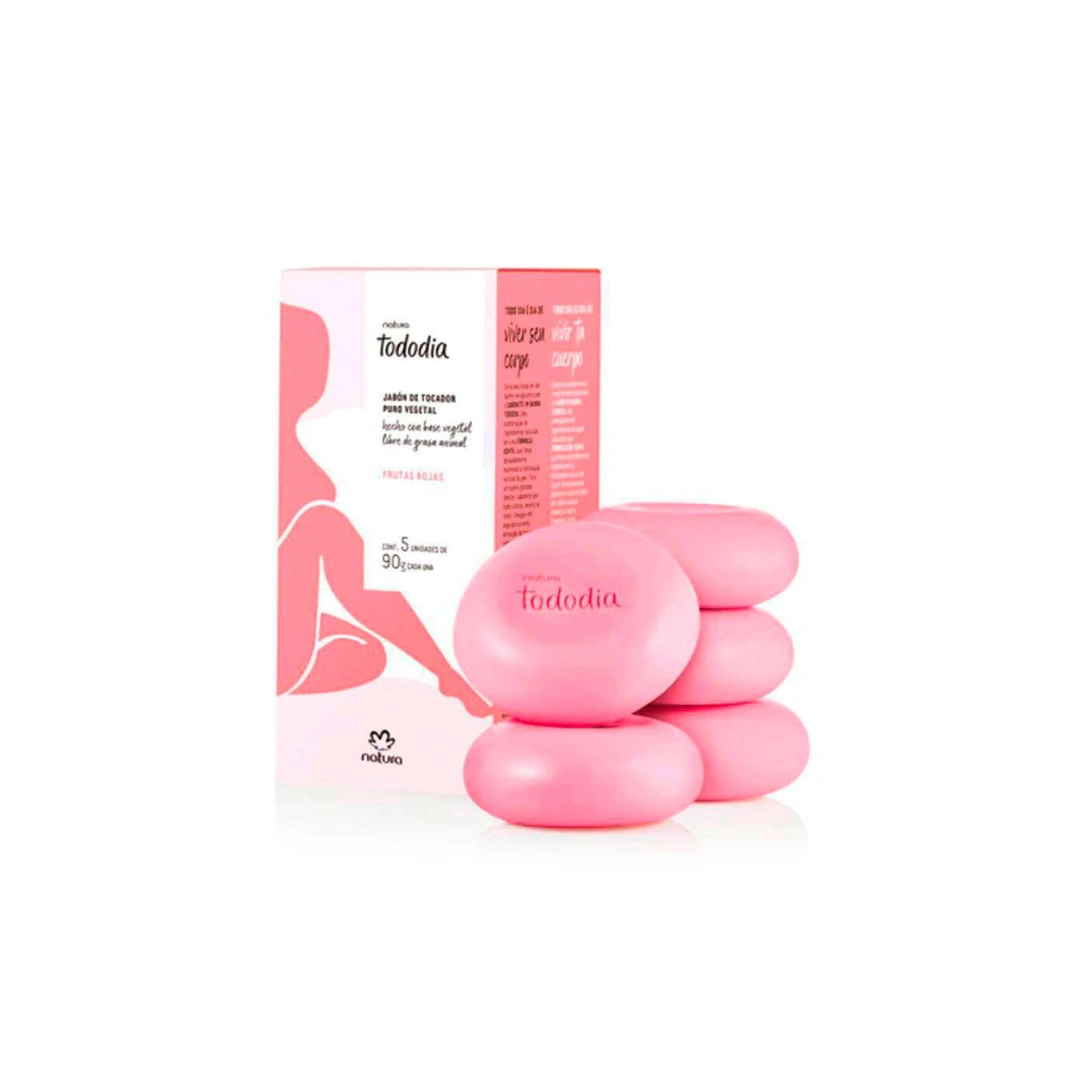 Jabones en barra Frutas Rojas 5 und de 90g c/u